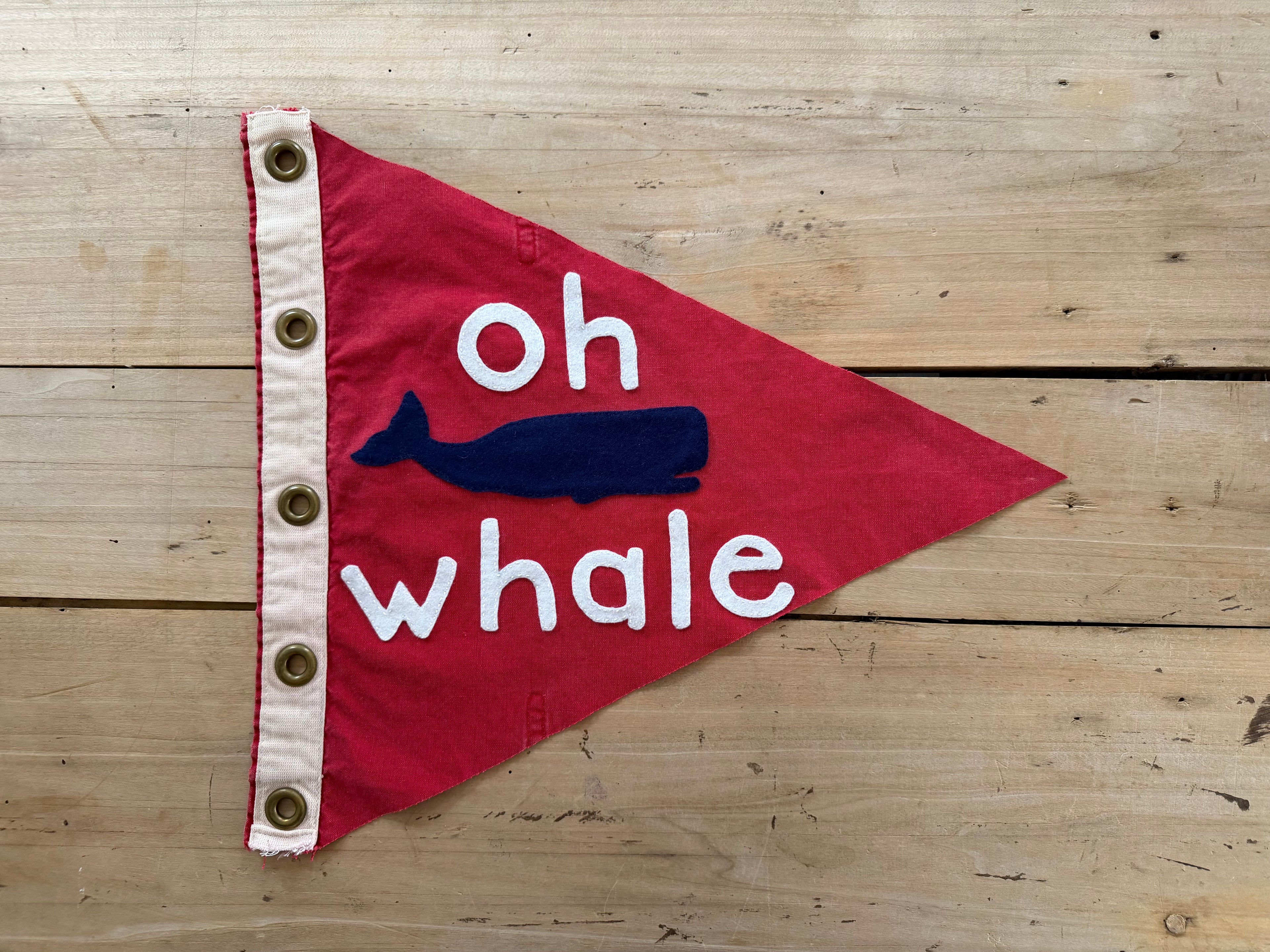 One of a Kind Flag: "oh whale"