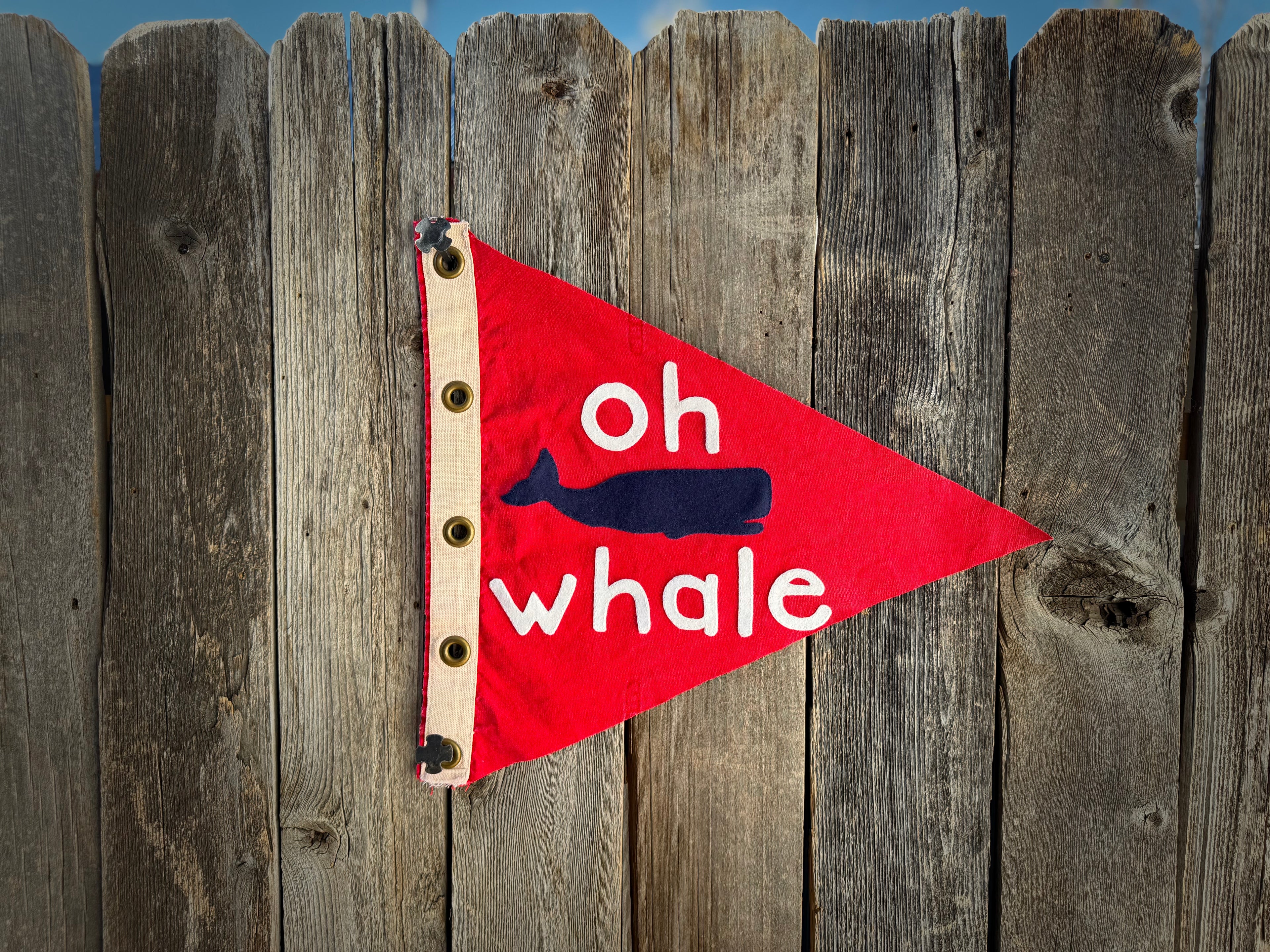 One of a Kind Flag: "oh whale"