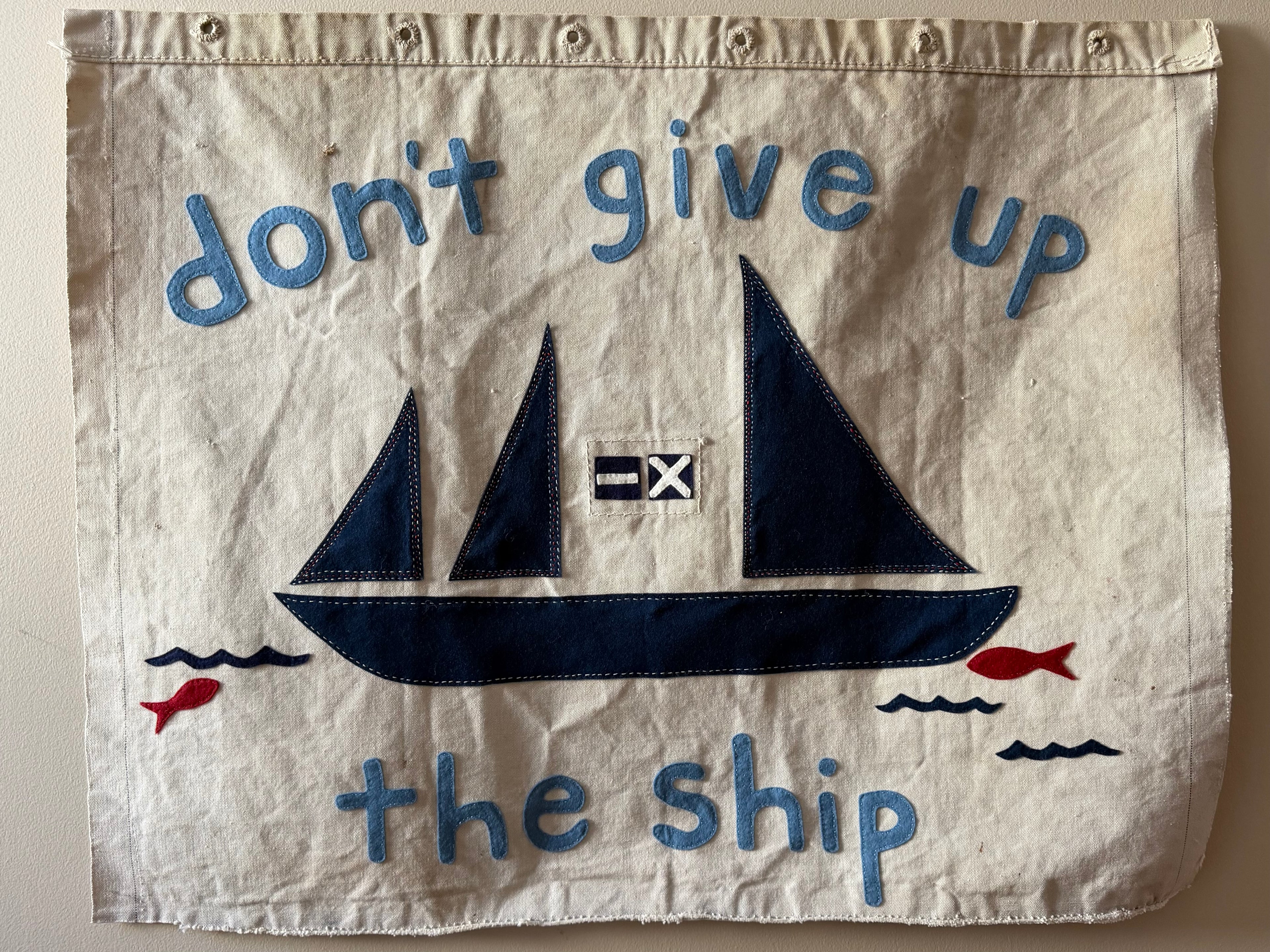 One of a Kind Banner: "don't give up the ship"