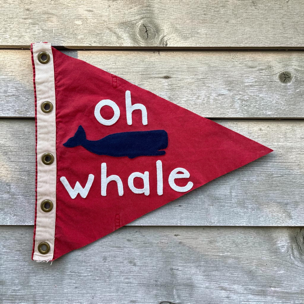 One of a Kind Flag: "oh whale"